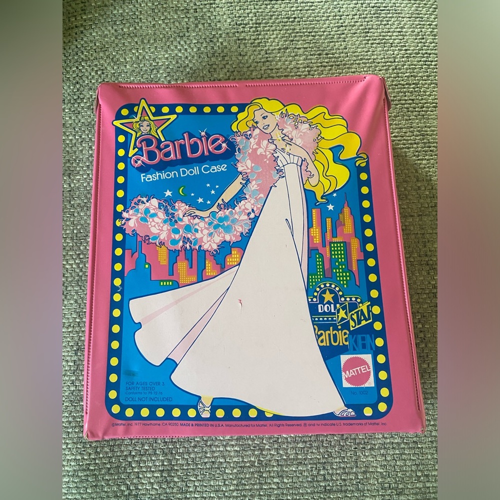 Vintage Mattel Barbie Fashion Doll Carrying Case Pink USA Made 1977